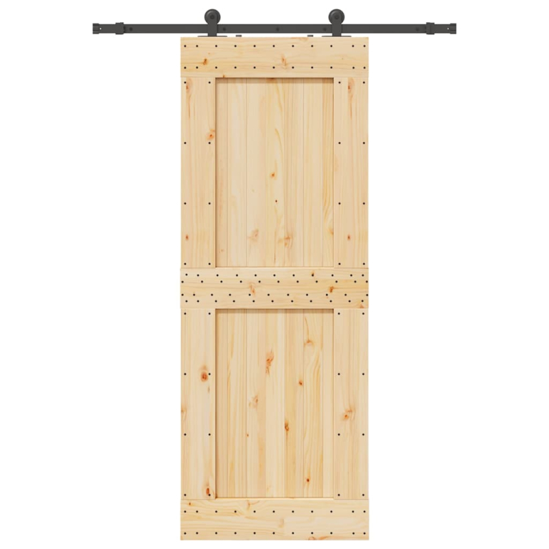 Schiebetür mit Beschlag 85x210 cm Massivholz Kiefer