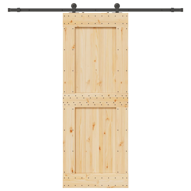 Schiebetür mit Beschlag 85x210 cm Massivholz Kiefer
