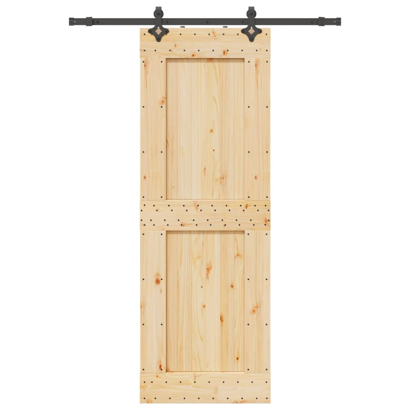 Schiebetür mit Beschlag 80x210 cm Massivholz Kiefer