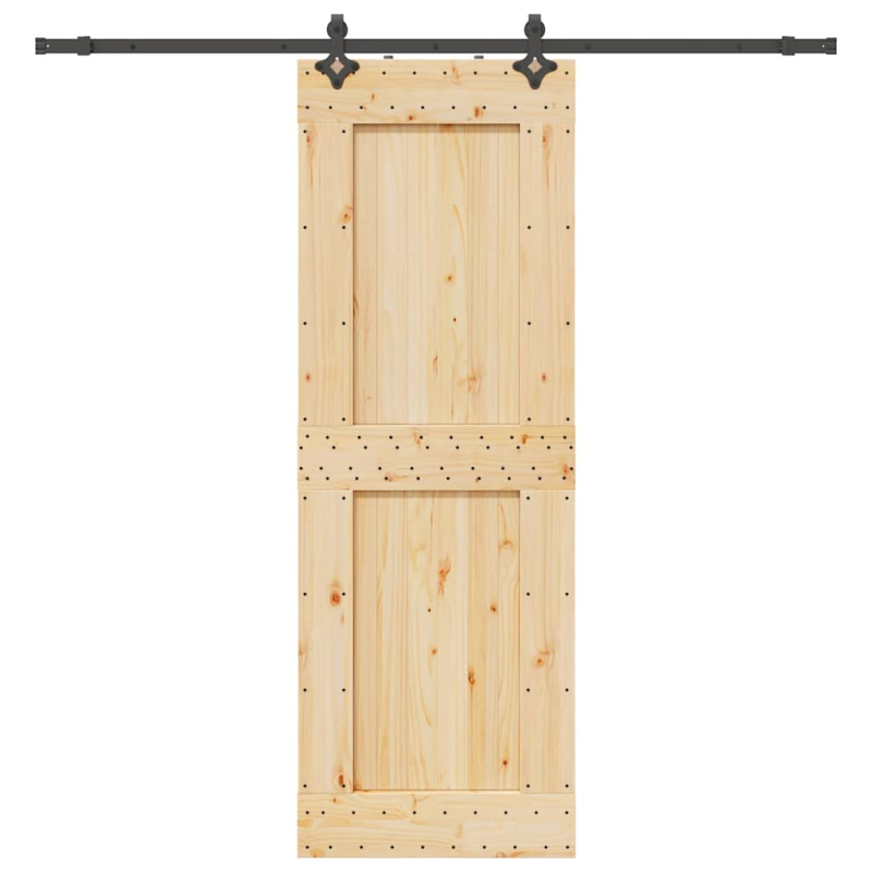 Schiebetür mit Beschlag 80x210 cm Massivholz Kiefer