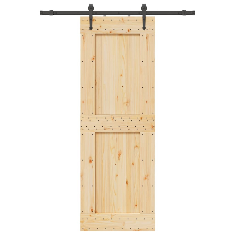 Schiebetür mit Beschlag 80x210 cm Massivholz Kiefer