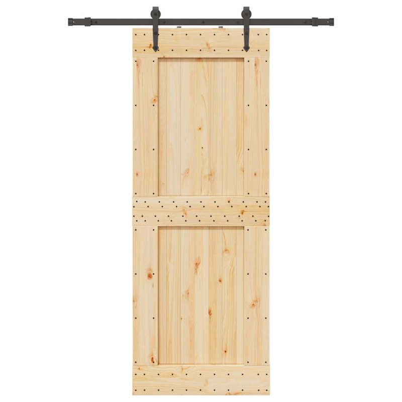 Schiebetür mit Beschlag 85x210 cm Massivholz Kiefer