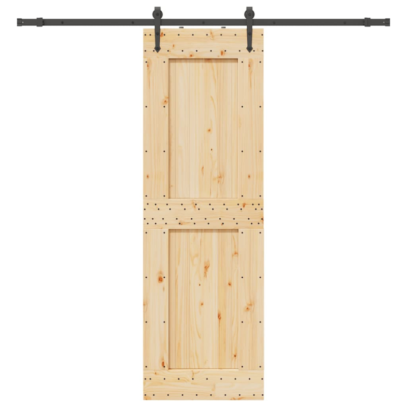 Schiebetür mit Beschlag 70x210 cm Massivholz Kiefer