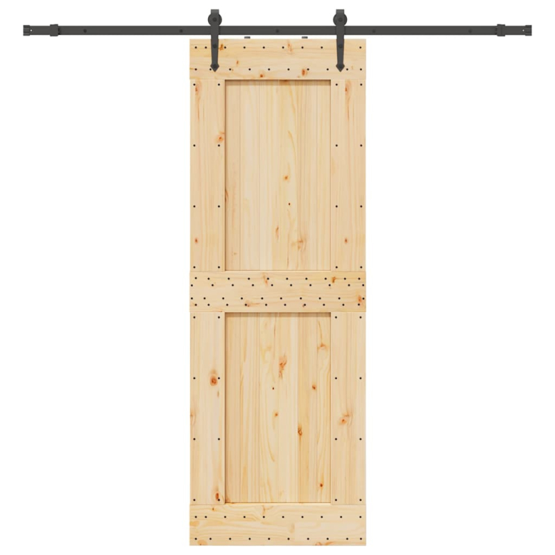 Schiebetür mit Beschlag 80x210 cm Massivholz Kiefer