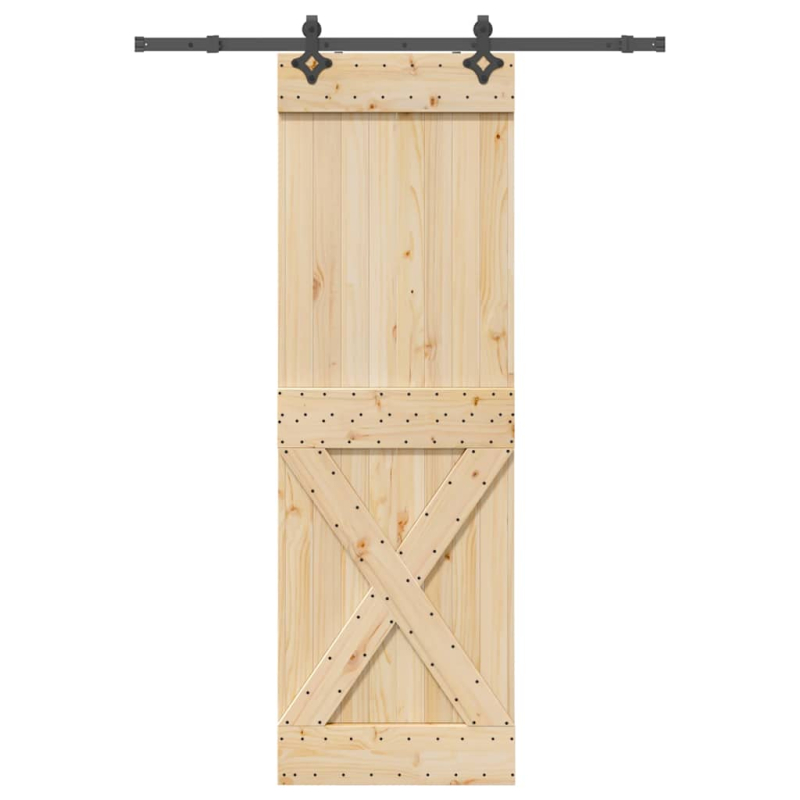 Schiebetür mit Beschlag 70x210 cm Massivholz Kiefer