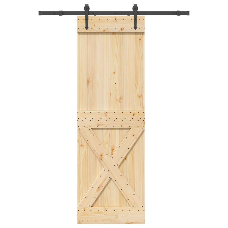 Schiebetür mit Beschlag 70x210 cm Massivholz Kiefer
