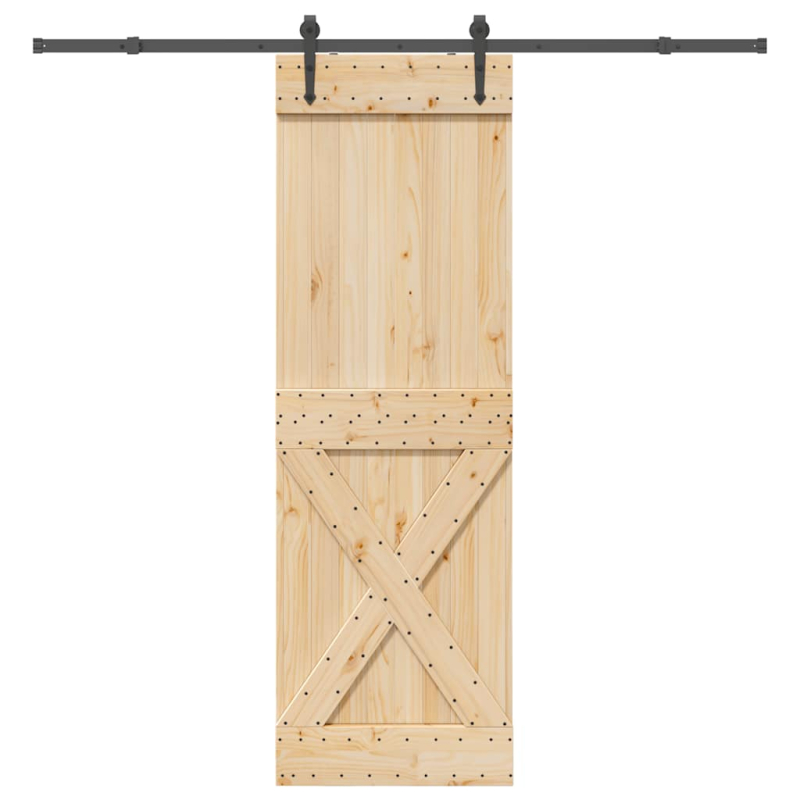 Schiebetür mit Beschlag 70x210 cm Massivholz Kiefer