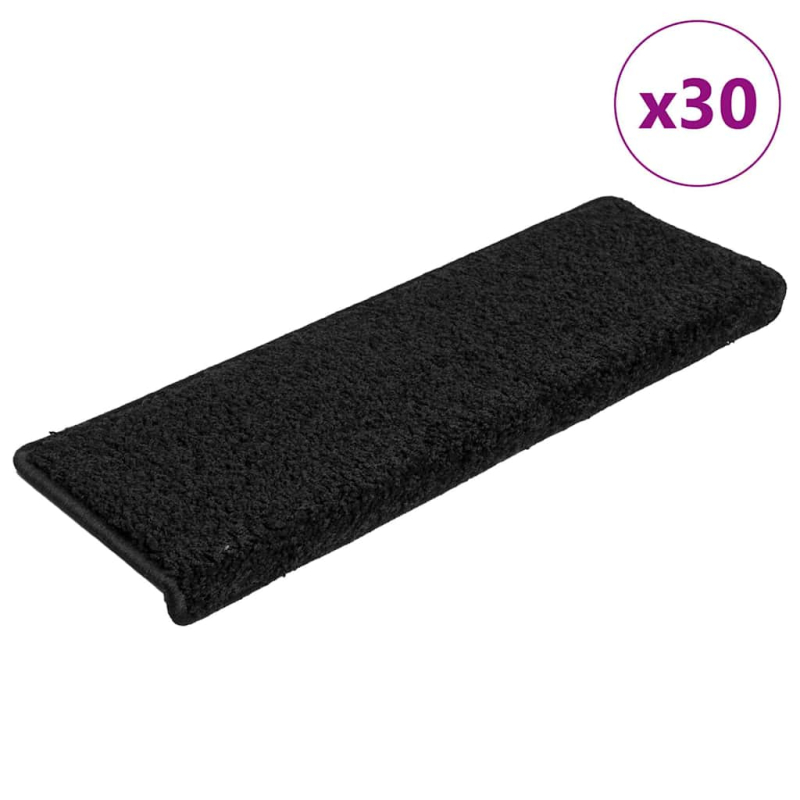 Stufenmatten 30 Stk. 65x21x4 cm Schwarz