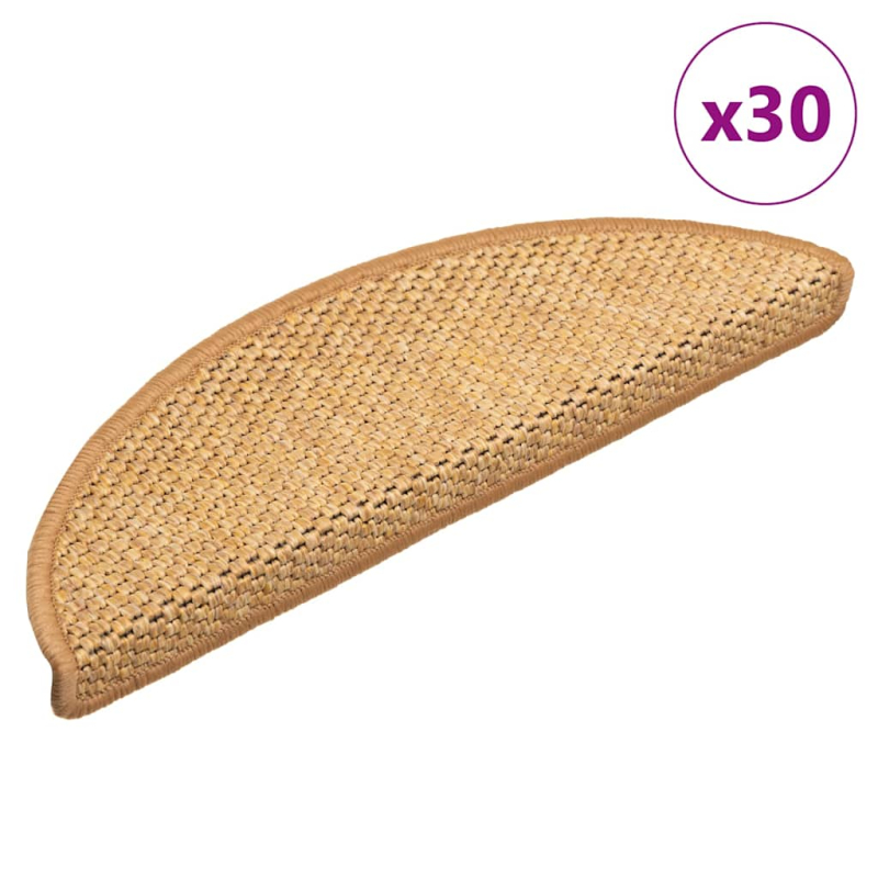 Stufenmatten Selbstklebend Sisal-Optik 30 Stk. 56x17x3 cm Sisal