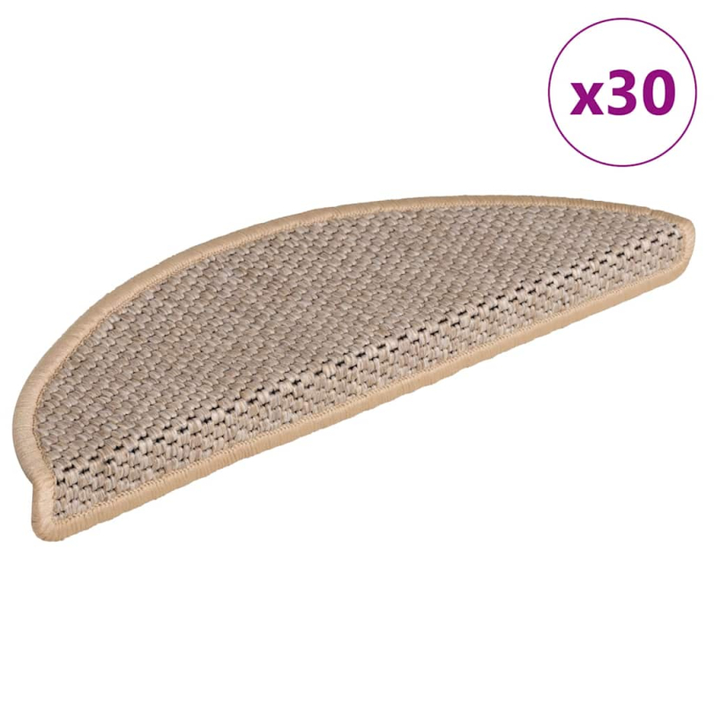 Stufenmatten Selbstklebend Sisal-Optik 30 Stk. 56x17x3 cm