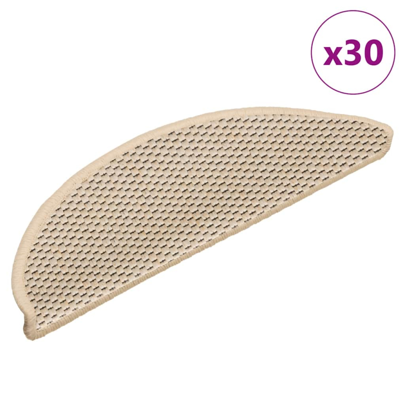 Stufenmatten Selbstklebend Sisal-Optik 30Stk. 56x17x3cm