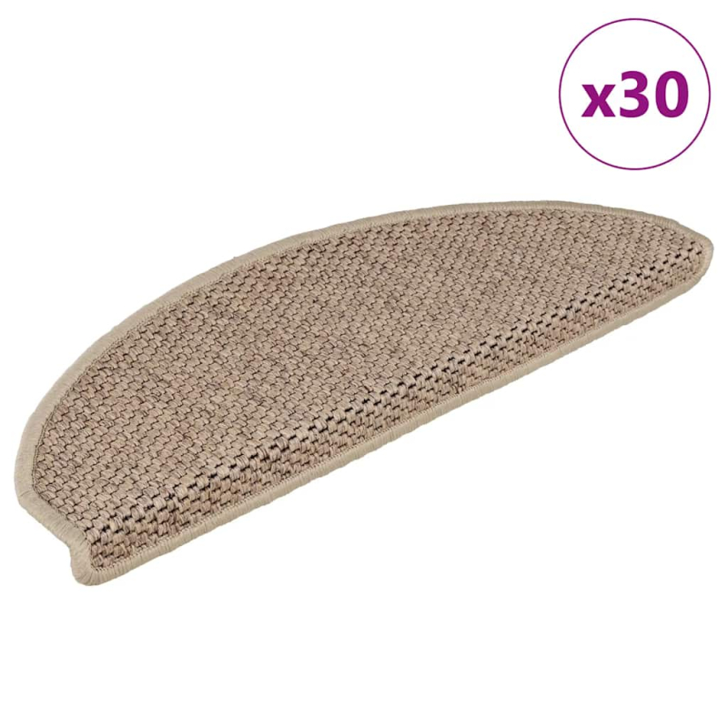 Stufenmatten Selbstklebend Sisal-Optik 30Stk. 65x21x4cm Sand