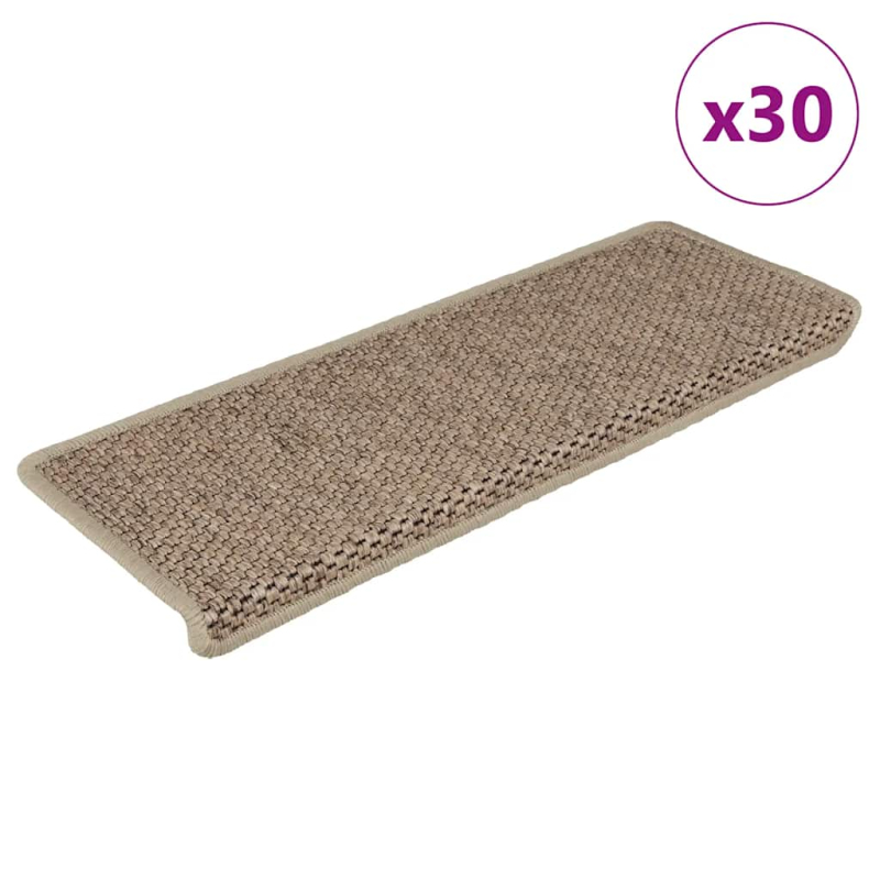 Stufenmatten Selbstklebend Sisal-Optik 30Stk. 65x21x4cm Sand