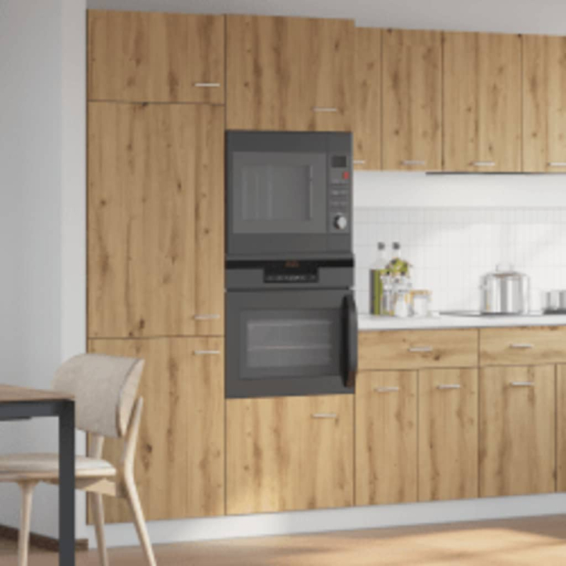 Mikrowellenschrank Lyon Artisan-Eiche 60x57x207 cm Holzwerkstoff