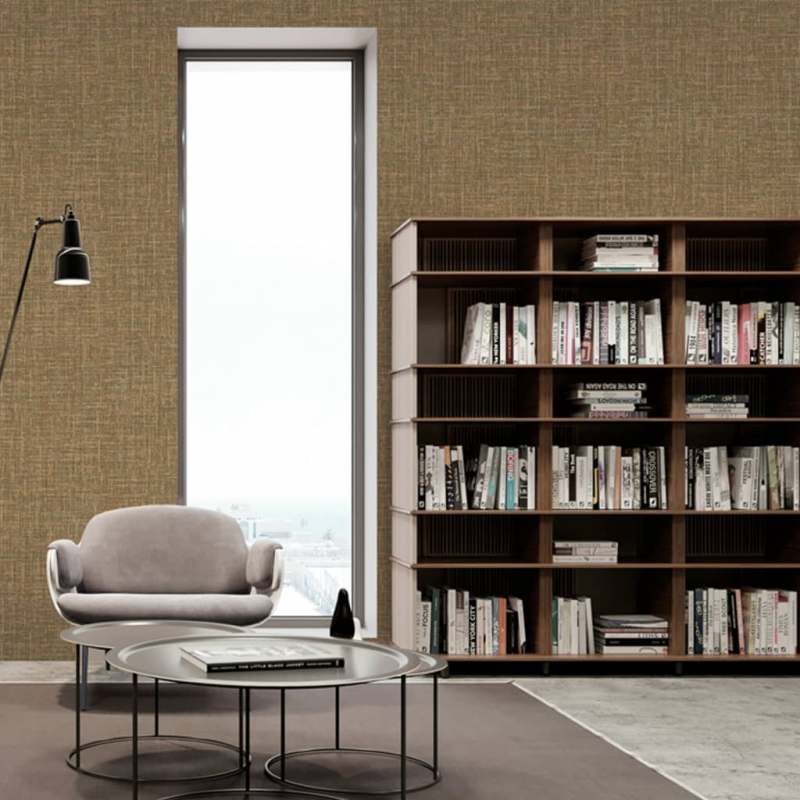 DUTCH WALLCOVERINGS Tapete Fadenmuster Braun