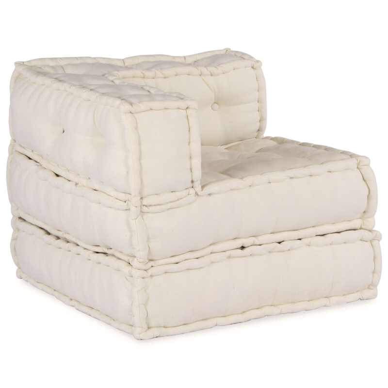 Modulare Poufs 4er Set Creme Stoff