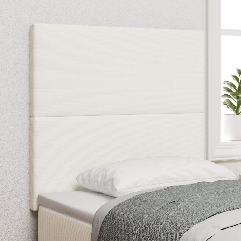 Kopfteil schlichtes Design Creme 80 cm Cordstoff