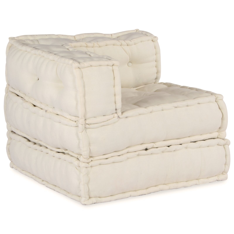 Modulare Poufs 2er Set in Creme