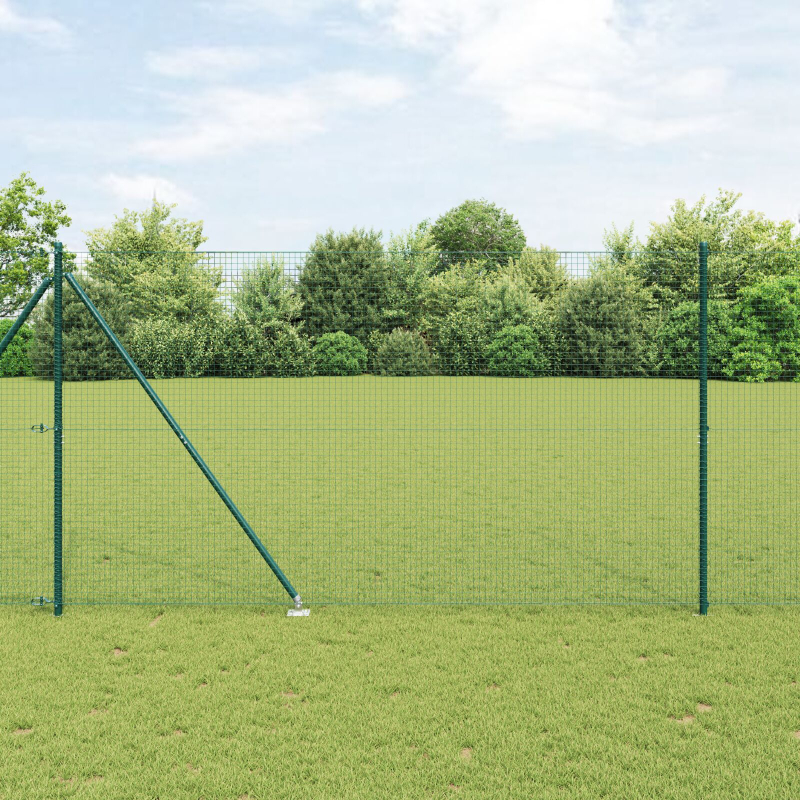 PVC-Zaunpfosten-Set 2er Set Grün PVC 25 x 1,5 m Langlebig