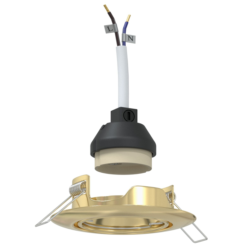 Einbau-Spotlights 12 Stück Rund GU10 Gold Ø90 mm Stahl