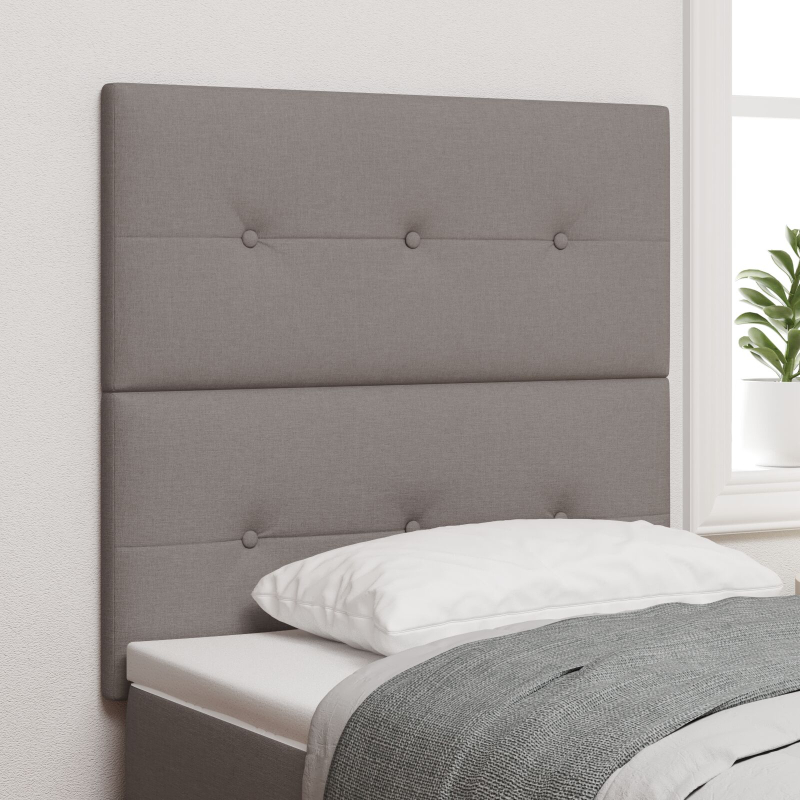 Kopfteil Mit Knopfheftung Taupe 100 cm Stoff