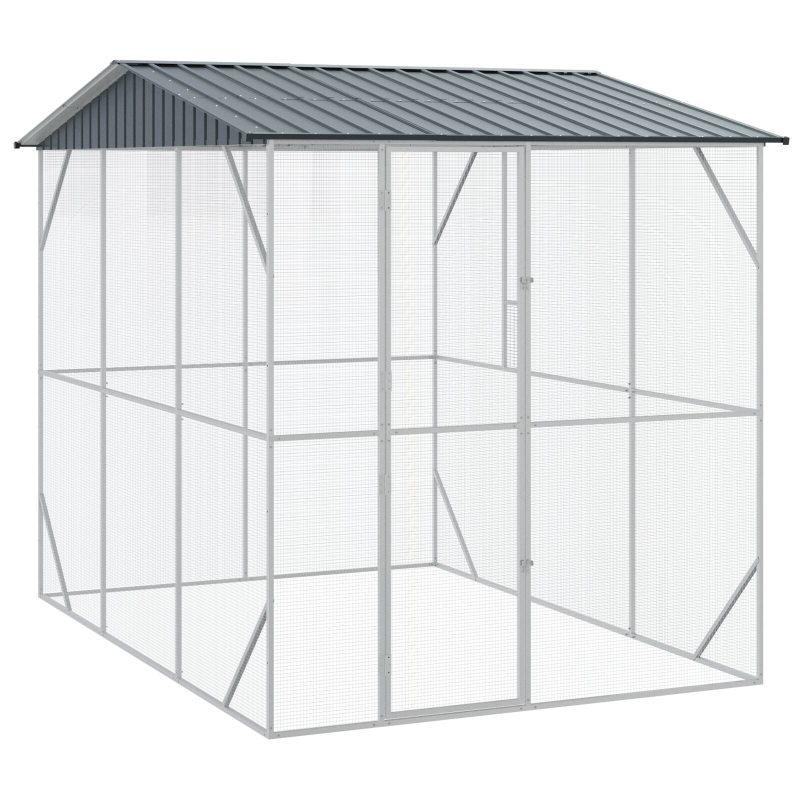 Vogelvoliere Anthrazit 310x227x247 cm Stahl