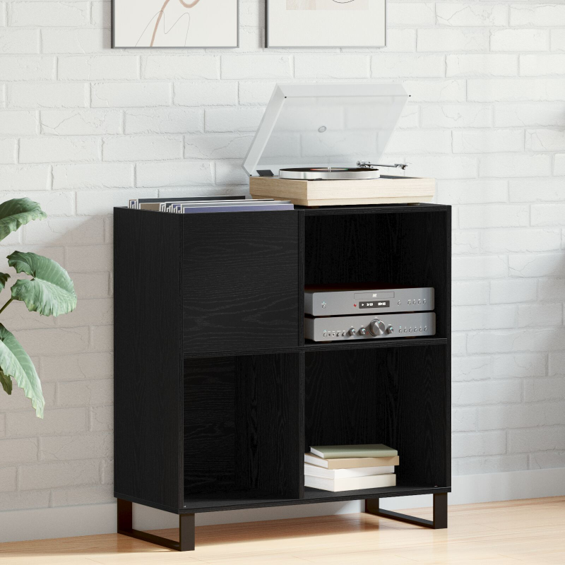 Aufbewahrungsschrank Schwarz Eiche 84,5x38x90 cm Holzwerkstoff