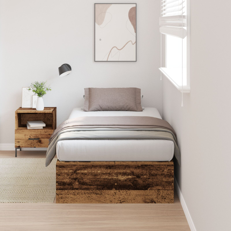 Bettgestell Altes Holz Massivholz Altholz Rustikales Bettgestell