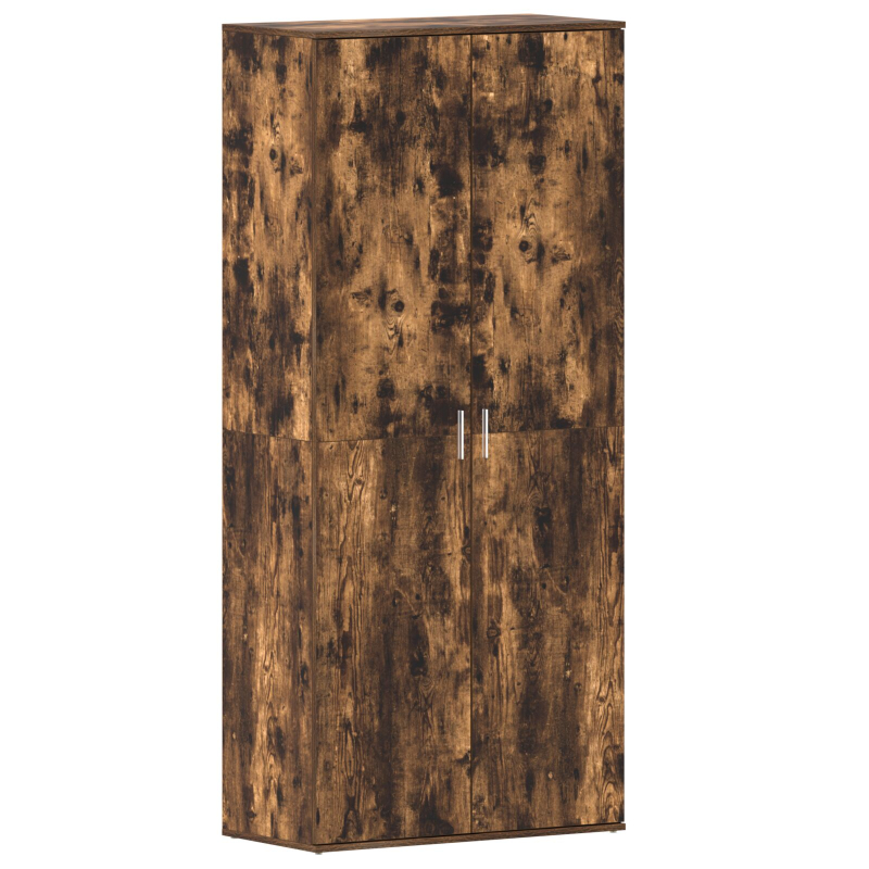 Schuhschrank Geräucherte Eiche 80x39x180 cm Werkstoff