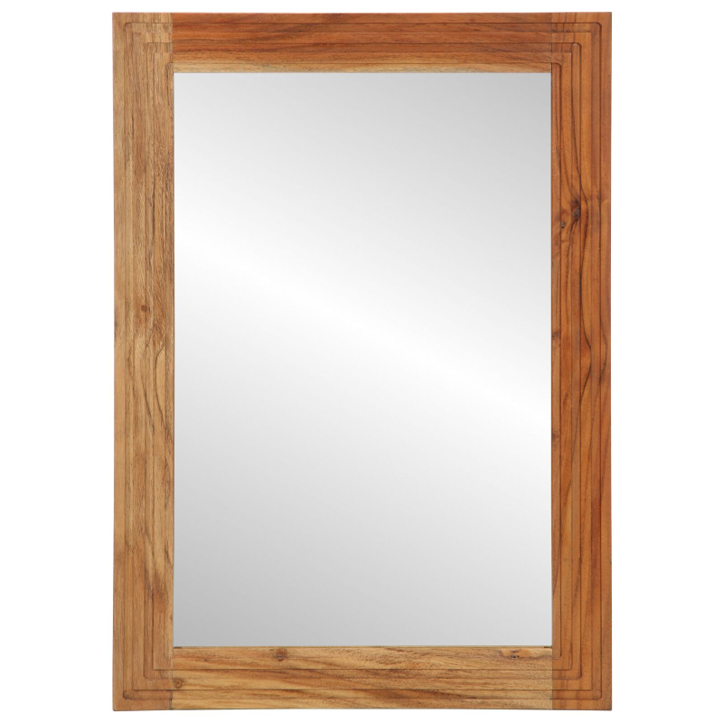 Badezimmerspiegel 50x70x3 cm Massivholz Akazie