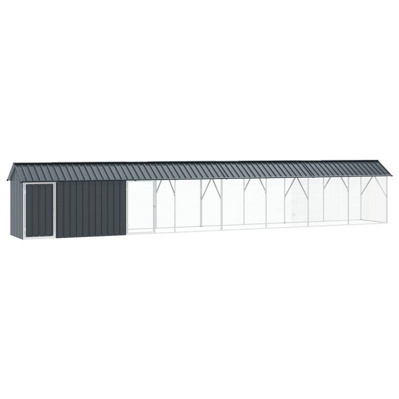 Vogelvoliere mit Erweiterung Anthrazit 112x838x141 cm Stahl