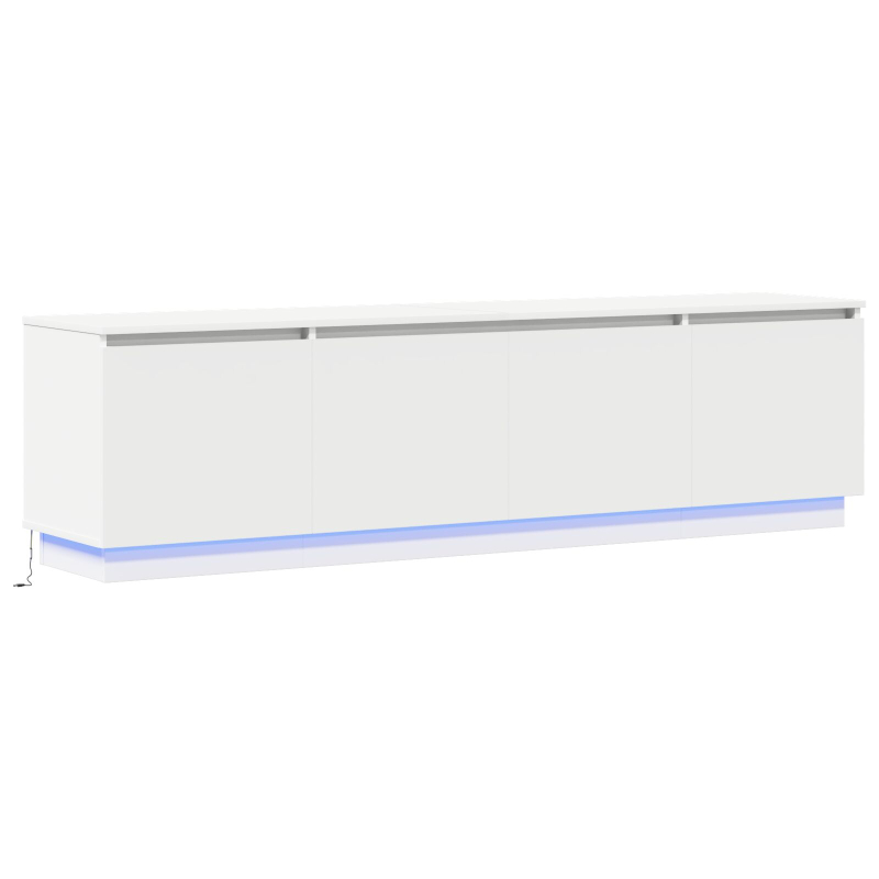 TV-Schrank mit LED Weiß 180x38x49 cm Holzwerkstoff