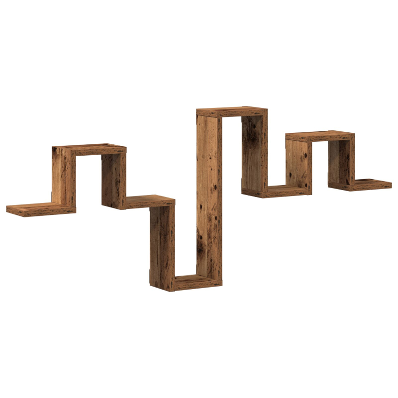 Wandregal Altholz 104,5x10x43 cm Ingenieurlampe