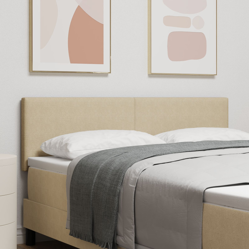 Kopfteil Schlichtes Design Lichtgrün Grau 140 cm Cordstoff