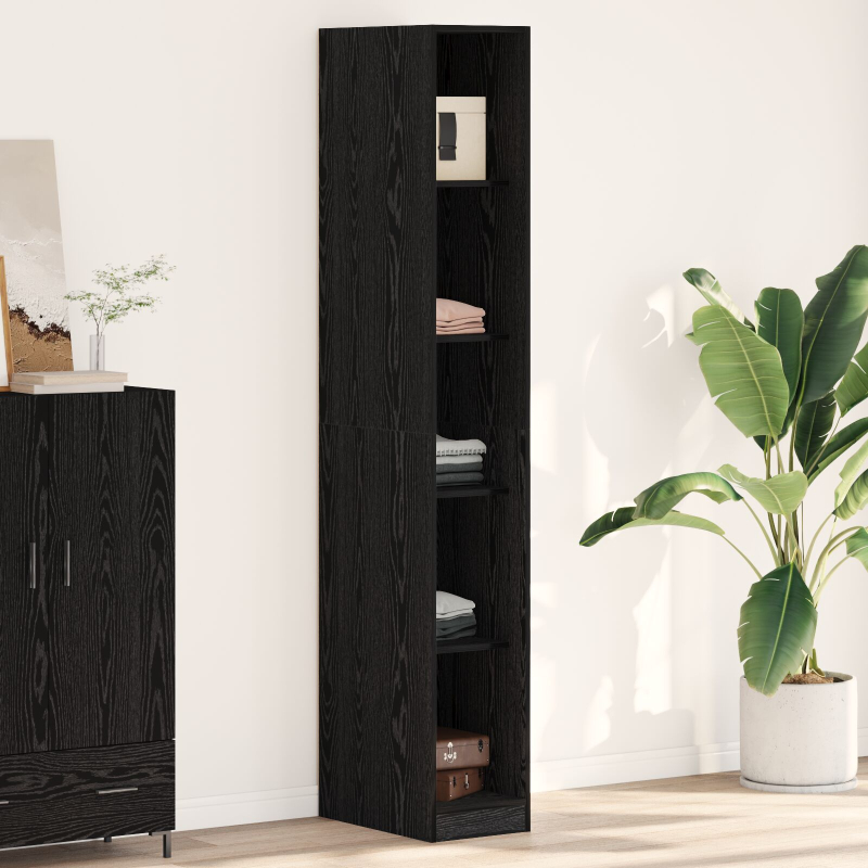 Kleiderschrank Schwarze Eiche - 30x50x200 cm, Aus Holzwerkstoff