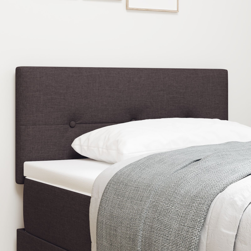 Kopfteil Mit Knopfheftung Dunkelbraun 80 cm Stoff