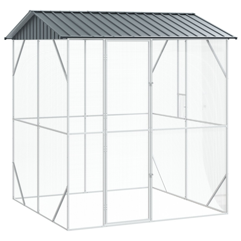 Vogelvoliere Anthrazit 210x227x247 cm Stahl