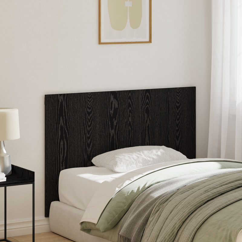Bett Kopfteil Schwarz Eiche 120x1,5x80 cm Ingenieurholz
