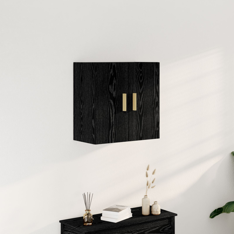 Schwarzer Eichen-Wandschrank - 60x30x60 cm, Hergestellt aus Holzwerkstoff