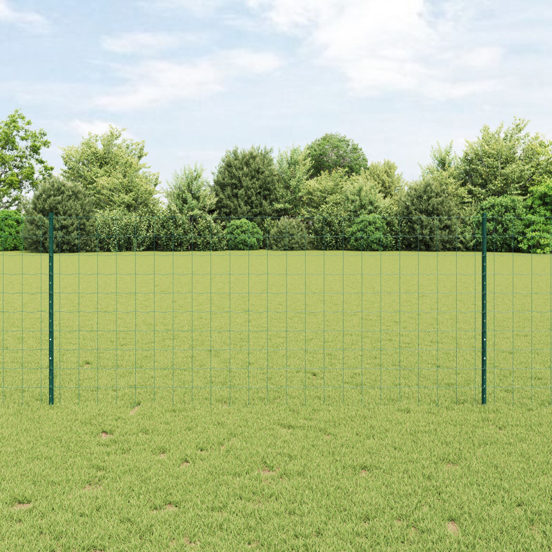 Gartenzaunset 2-teilig Grün Stahl 25 x 1 m Langlebig