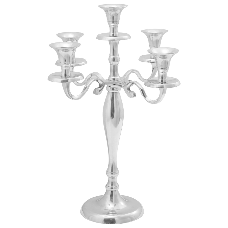 Kerzenhalter Silber 29x29x40 cm Aluminium