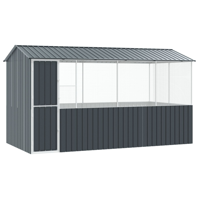 Vogelkäfig Anthrazit 215x78x200 cm Verzinkter Stahl