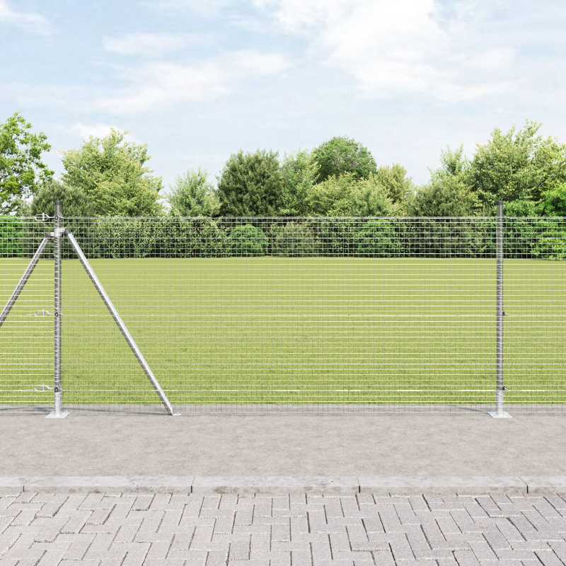 Geschweißter Drahtzaun mit 13 Flanschen 1x50 m Galvanisierter Stahl