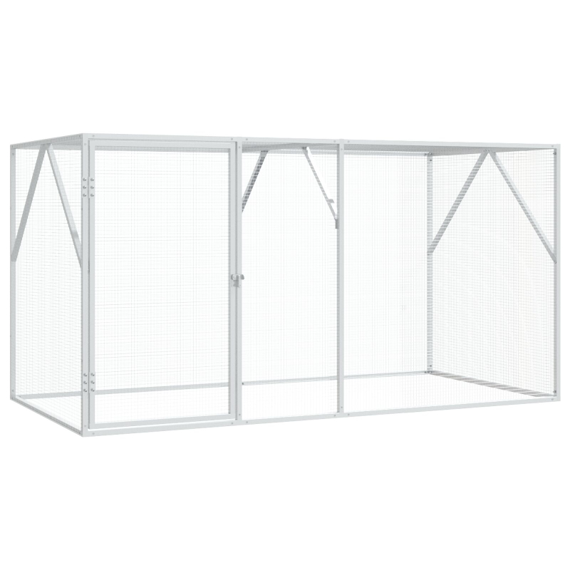 Vogelvoliere Anthrazit 102x208x108 cm Stahl