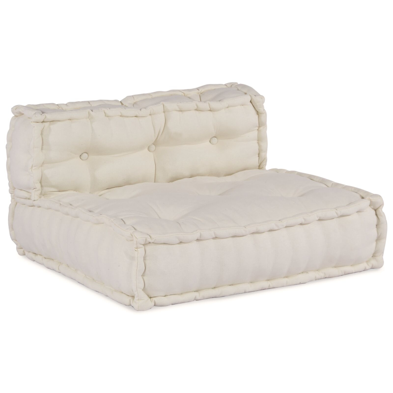 Modulare Poufs 3er Set Creme Stoff