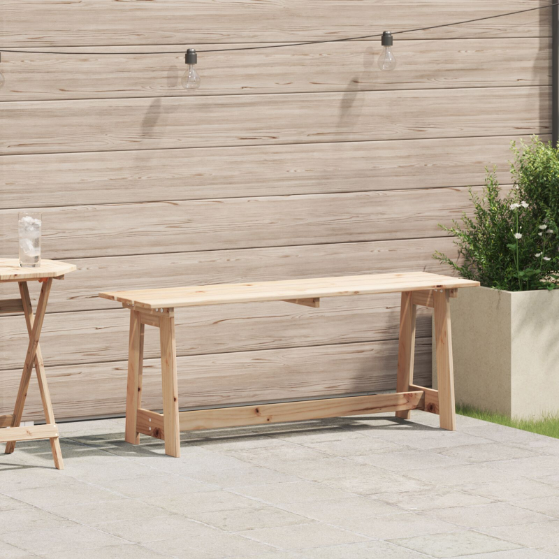 Gartenbank 119x35x47 cm Massivholz Kiefer