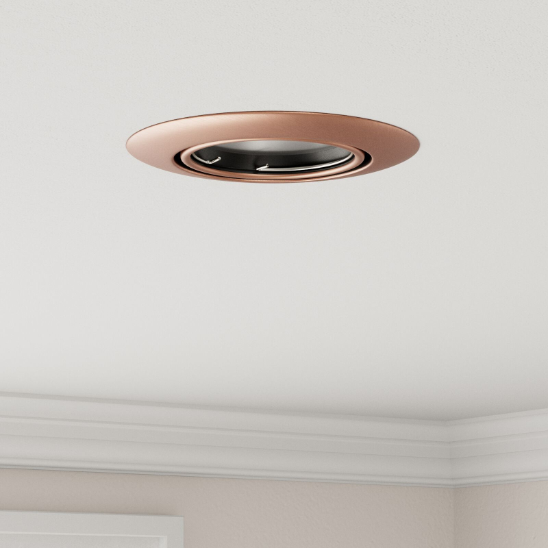 Lampen Set aus 6 Kupfer 9 cm Flush Mount Deckenleuchten Rund