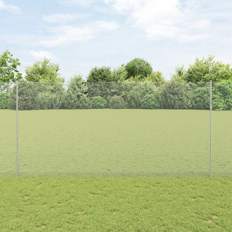 Gartenzaun Set 2er Set Verzinkter Stahl 25 x 1,5 m Zaun Robust