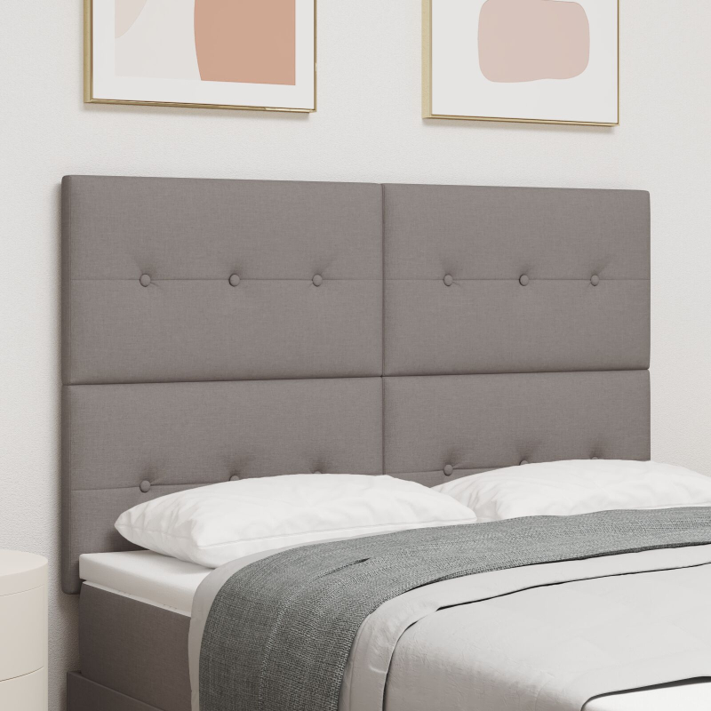 Kopfteil Mit Knopfheftung Taupe 140 cm Stoff