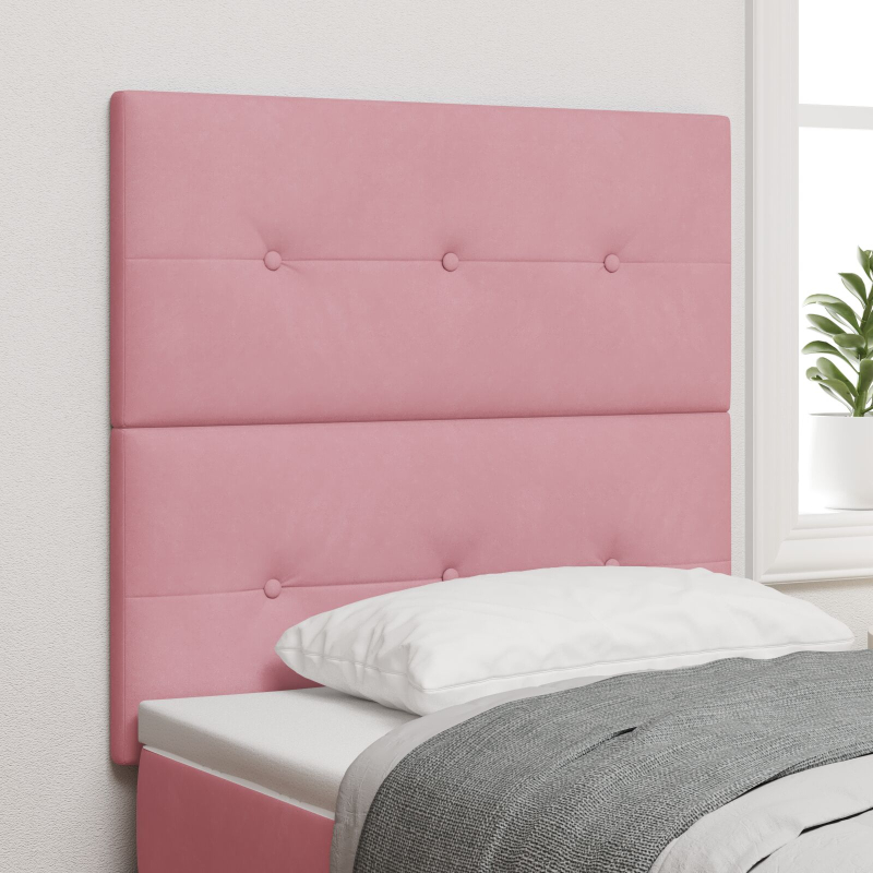 Kopfteil Mit Knopfheftung Rosa 100 cm Samt